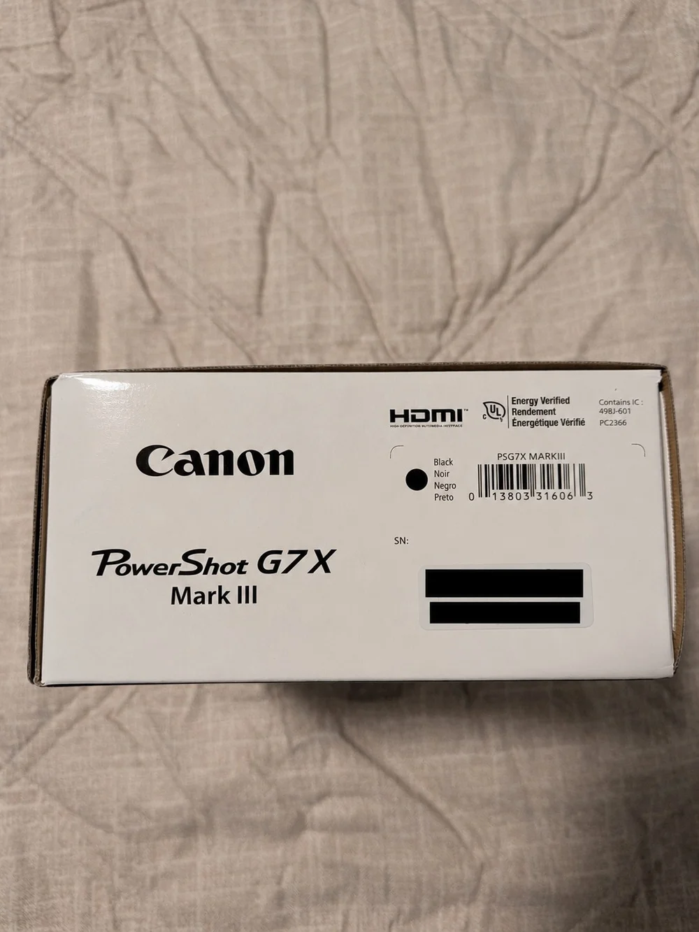 Canon PowerShot G7 X Mark III Black Compact Camera Boxed Packaging